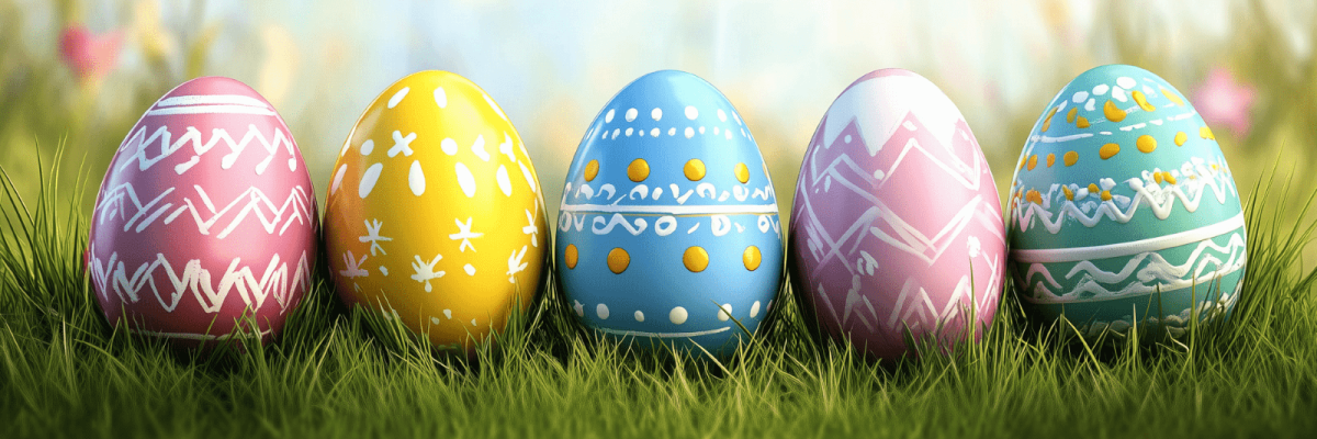 colorful easter eggs 2025